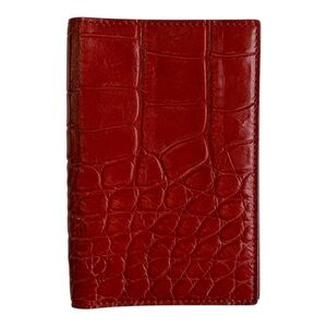 Gucci Crocodile Leather Passport Holder Travel Wallet